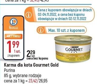 E.Leclerc Karma dla kota kurczak purina gourmet gold oferta