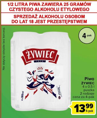 Carrefour Express Piwo żywiec jasne pełne oferta