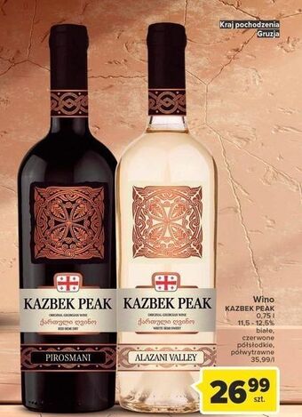 Carrefour Wino kazbek peak alazani valley oferta