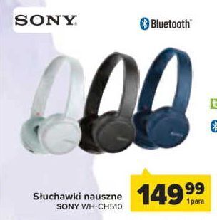 Carrefour Słuchawki bezprzewodowe wh-ch510 białe sony oferta