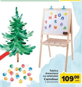 Carrefour Tablica drewniana na sztaludze carrefour oferta