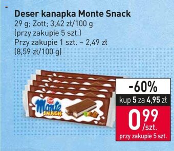 Stokrotka Zott deser kanapka Monte Snack 29g oferta