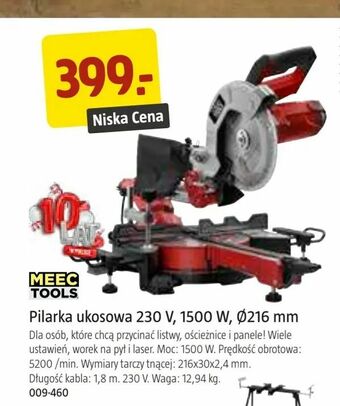 Jula Pilarka ukosowa 230 V, 1500 W, Ø216 mm oferta