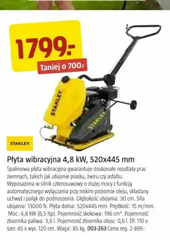Jula Płyta wibracyjna 4,8 kW, 520x445 mm oferta