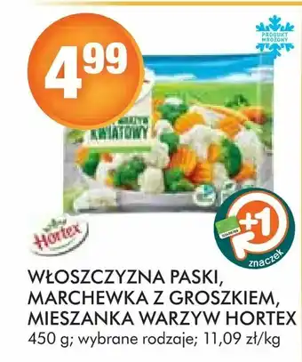 Stokrotka Włoszczyna paski, marchewka z groszkiem, mieszanka warzyw hortex oferta