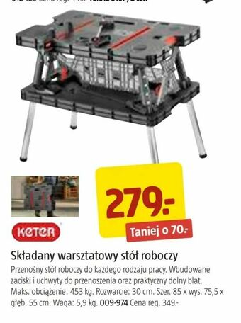 Jula Składany warsztatowy stół roboczy oferta
