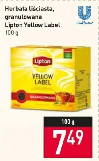 Stokrotka Unilever herbata liściasta granulowana Lipton Yellow label 100g oferta