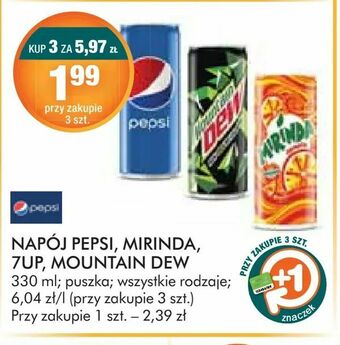 Stokrotka Napój Pepsi, Mirinda, 7Up, Mountain Dew oferta