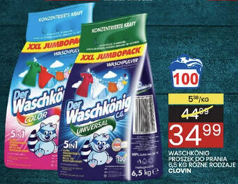 Wafelek clovin waschkonig proszek do prania 6,5kg różne rodzaje oferta