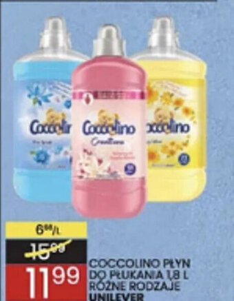 Wafelek Unilever coccolino płyn do płukania 1,8l oferta