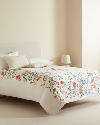 ZARA HOME Poszwa na kołdrę z nadrukiem w kwiaty oferta