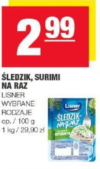 Spar Lisner śledzik na raz 100g oferta