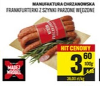 TomiMarkt manufaktura chrzanowska frankfurterki z szynki parzone wędzone 100g oferta