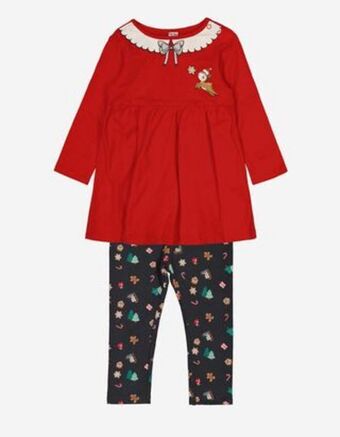 Takko Fashion Niemowlę zestaw sukienka i legginsy - nadruk oferta