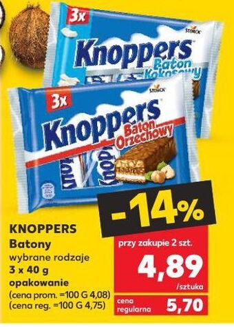 Kaufland Baton kokosowy knoppers oferta