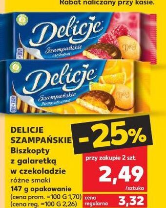Kaufland Ciastka z galaretką pomarańczową delicje szampańskie oferta