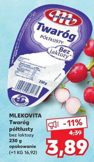 Kaufland Twaróg półtłusty bez laktozy mlekovita oferta