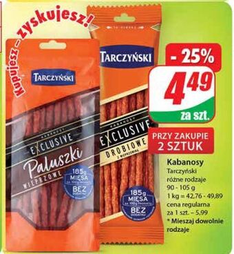Dino Kabanosy wieprzowe tarczyński exclusive oferta