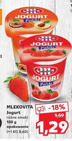 Kaufland Jogurt brzoskwinia z marakują mlekovita polski oferta
