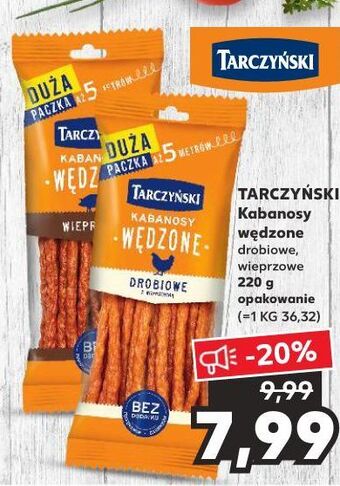Kaufland Kabanosy wędzone wieprzowe tarczyński oferta