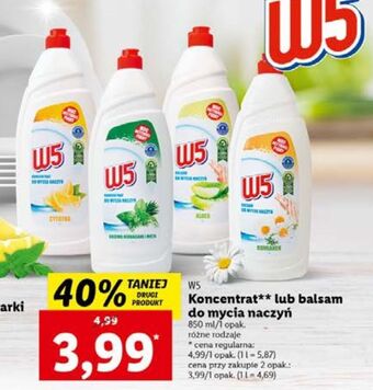 Lidl Balsam do mycia naczyń rumianek w5 oferta