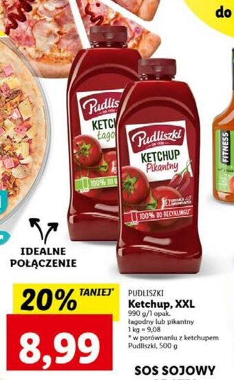 Lidl Ketchup pikantny pudliszki oferta