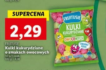 Lidl Chrupki kukurydziane owocowe fruitusie oferta