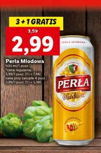 Lidl Piwo perła miodowa oferta