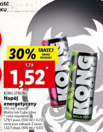 Lidl Napój energetyczny cuba libre kong strong wild power oferta