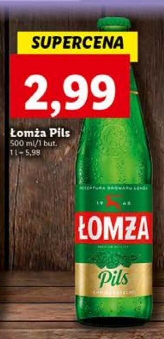 Lidl Piwo łomża pils oferta