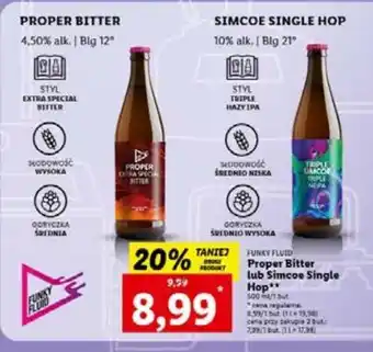 Lidl Piwo funky fluid proper bitter oferta