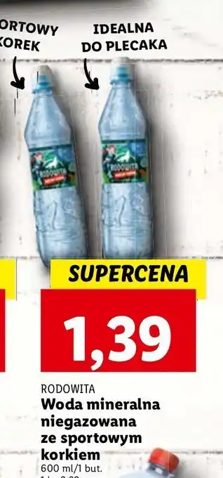 Lidl Woda niegazowana sport rodowita z roztocza oferta