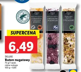 Lidl Baton nugatowy z pistacjami deluxe oferta