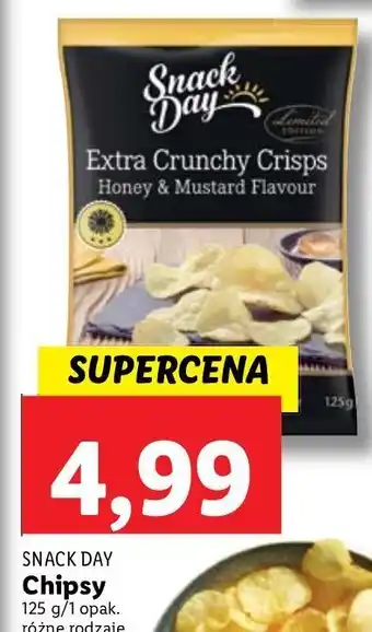 Lidl Chipsy miodowo-musztardowe snack day oferta