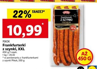 Lidl Frankfurterki z szynki pikok oferta