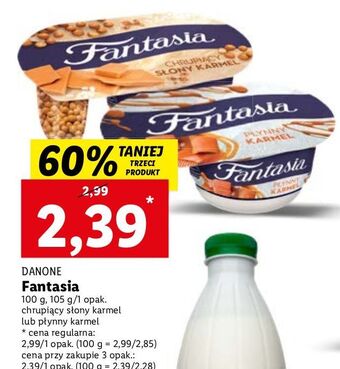 Lidl Jogurt kremowy chrupiący słony karmel danone fantasia oferta