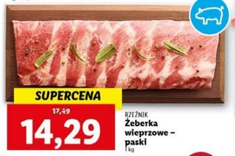 Lidl Żeberka wieprzowe paski rzeźnik codzienna dostawa oferta