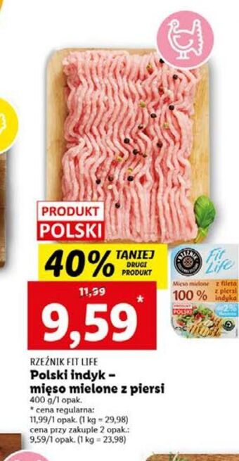 Lidl Mięso mielone z piersi indyka rzeźnik codzienna dostawa fit life oferta