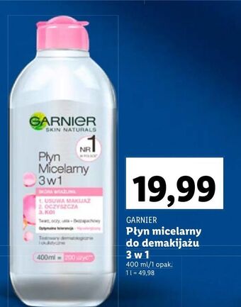 Lidl Płyn micelarny do skóry wrażliwej garnier skin naturals oferta
