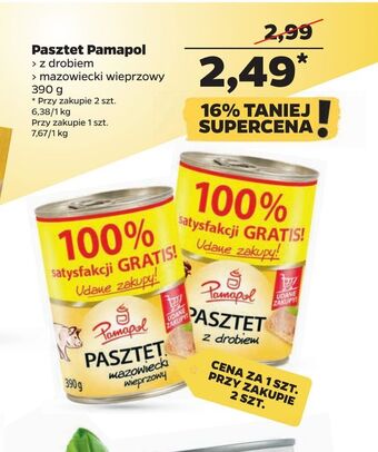 Netto Pamabol Pasztet z drobiem, mazowiecki wieprzowy 390 g oferta