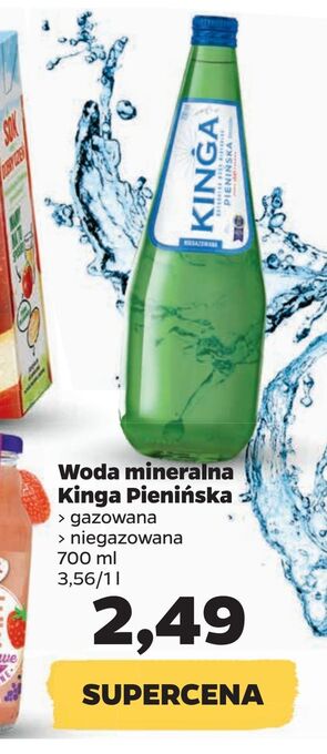 Netto Kinga Woda mineralna pienińska gazowana lub niegazowana 700 ml oferta