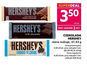 Dealz Czekolada mleczna z migdałami hershey's oferta