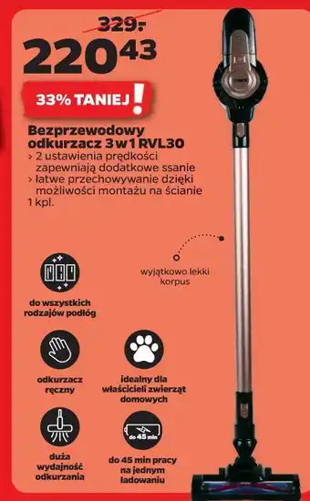 Netto Odkurzacz bezprzewodowy rvl30 oferta