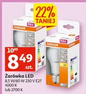 Auchan Żarówka led 8.5 w e27 osram oferta