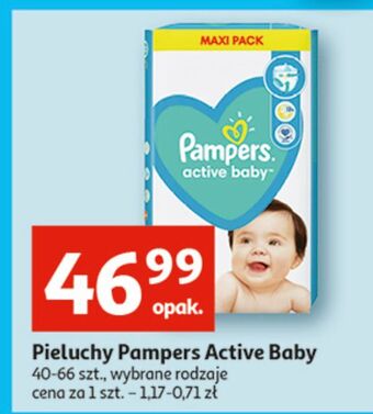 Auchan Pieluszki dla dzieci 3 pampers active baby oferta