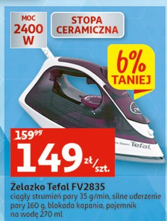 Auchan Żelazko fv2835 tefal oferta