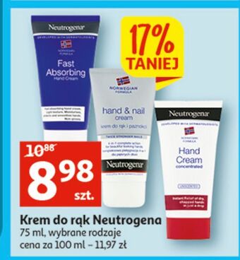 Auchan Krem do rąk szybko wchłaniający się neutrogena formuła norweska oferta