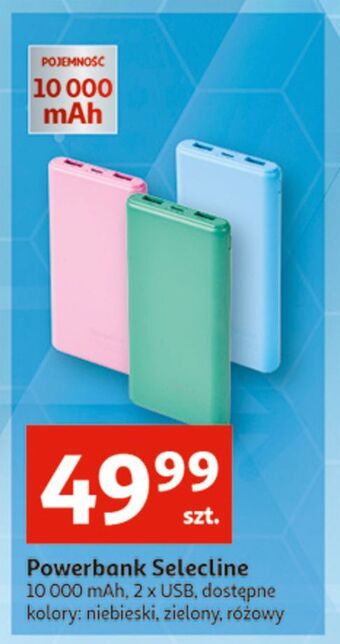 Auchan Powerbank 10000 mah niebieski selecline oferta