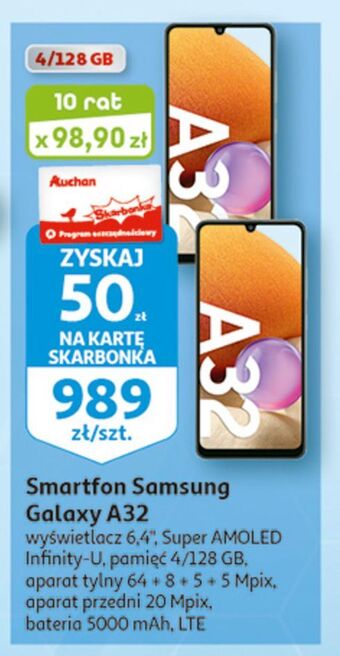 Auchan Smartfon a32 czarny samsung galaxy oferta