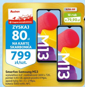 Auchan Smartfon m13 4/64gb samsung galaxy oferta